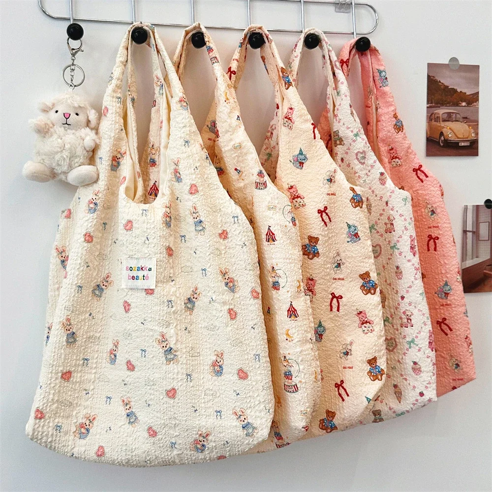 Женская наплечная сумка с животным принтом мягкая холщовая Вместительная