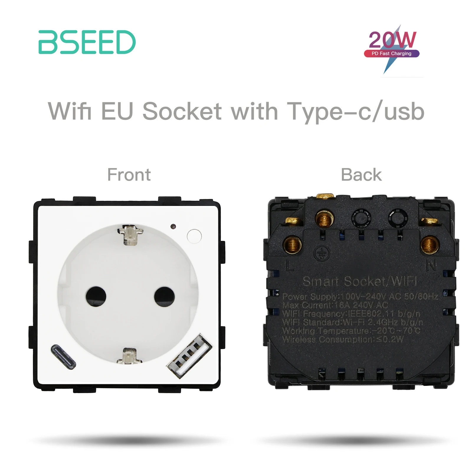 

BSEED Wi-Fi Smart Plug Type-c USB розетка