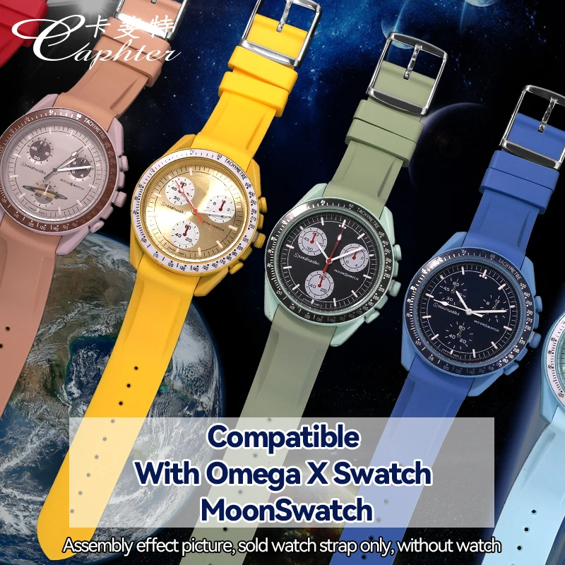 

Replacement Silicone Watch Strap Band For Omega X Swatch Speedmaster MoonSwatch Men Women Soft Waterproof Bracelet…