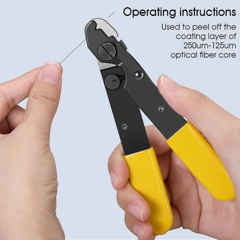 FO103-S Single Hole Fiber Optic Cable Stripper Miller Clamp Fiber Stripping Pliers FO103-S Cable Stripping Tool