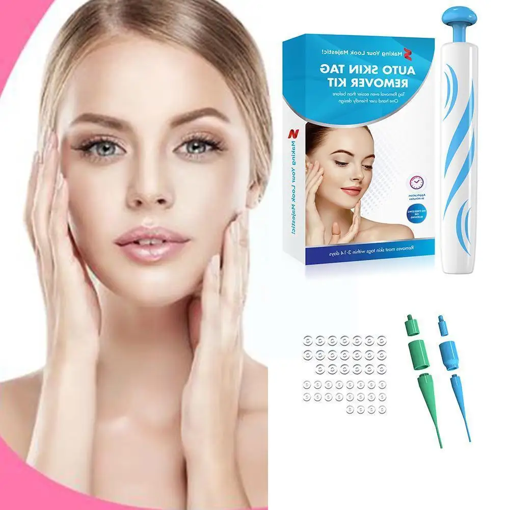 

Auto Skin Tag Remover Painless Beauty Tools Kit Home Skin Cleansing Use Swabs Mole Removal Wart Tag Spot With E1b0