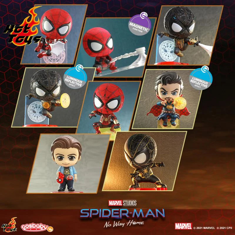 

Hot Toys Cosbaby Series Marvel Legends Spider-Man: No Way Home Bobble Head Collectible figurine Anime Action Figure Model Toys