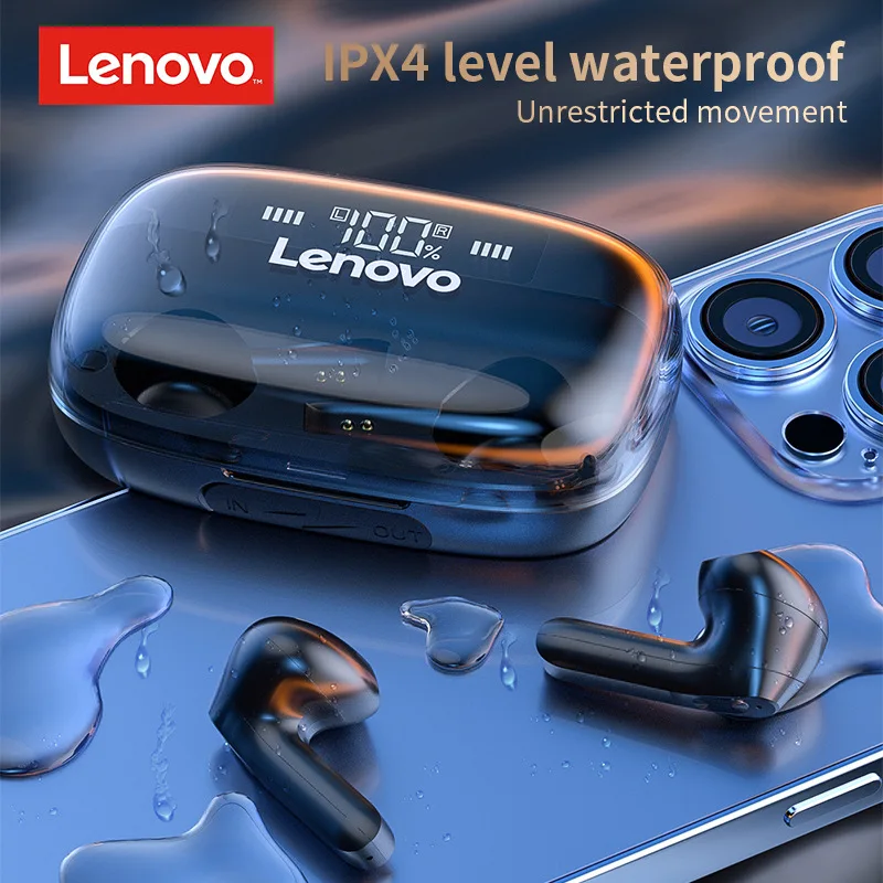 Купи Lenovo Original QT81 TWS Upgraded Bluetooth Headset Touch Control Waterproof Earbud Earpieces Sports Headset With Microphone за 815 рублей в магазине AliExpress