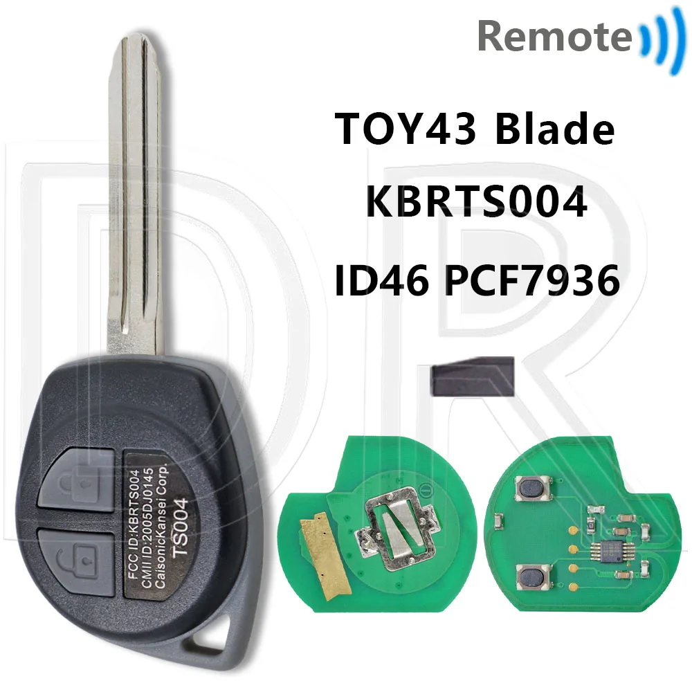 

Отличный чип ID46 PCF7936 315/433ASK/FSK, автомобильный пульт дистанционного управления KBRTS004, ключ для Suzuki Swift SX4 Vitara Jimny Vitara Alto Grand Ignis Splash