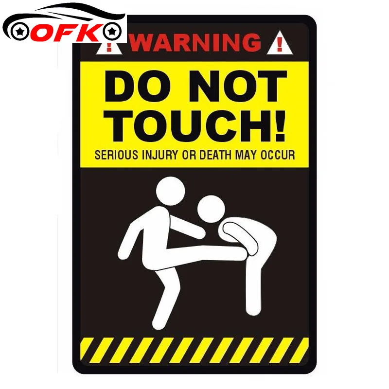

OFK мультяшное предупреждение не скажите мне, как сделать свою работу, веселая ретро-Светоотражающая наклейка на машину, наклейки