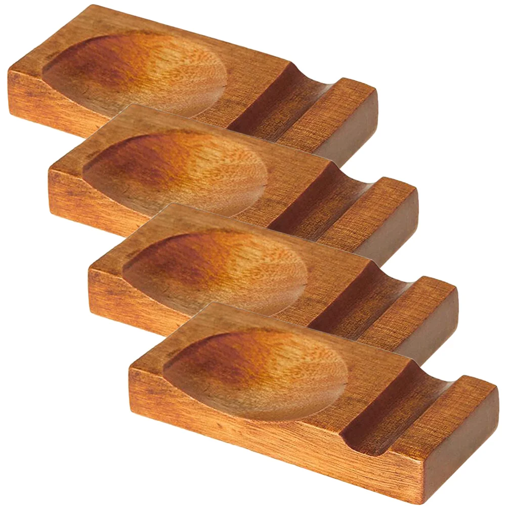 

4Pcs Chopstick Rest Wood Spoon Rest Wood Spoon Holder Spoon Holder Spoon Rest Wood Chopstick Rest Wood Chopstick Holder