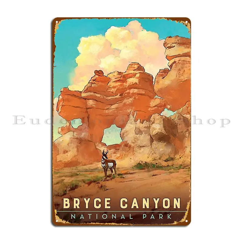 Настенная металлическая наклейка с изображением каньона и национального парка