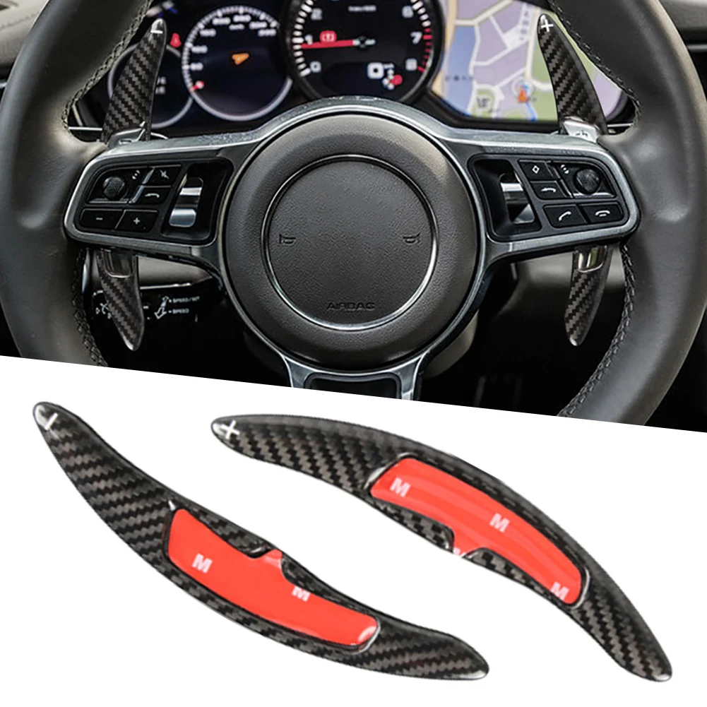 

Carbon Fiber Car Steering Wheel Shift Paddle Extension for Porsche 991 Cayman 981 2013-2016 Carrera 2012-2016 Boxster 2014-2015