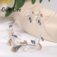 cring coco trendy female flower necklace fashion enamel 2022 pendant snake chain necklaces for women chokers summer jewelry
