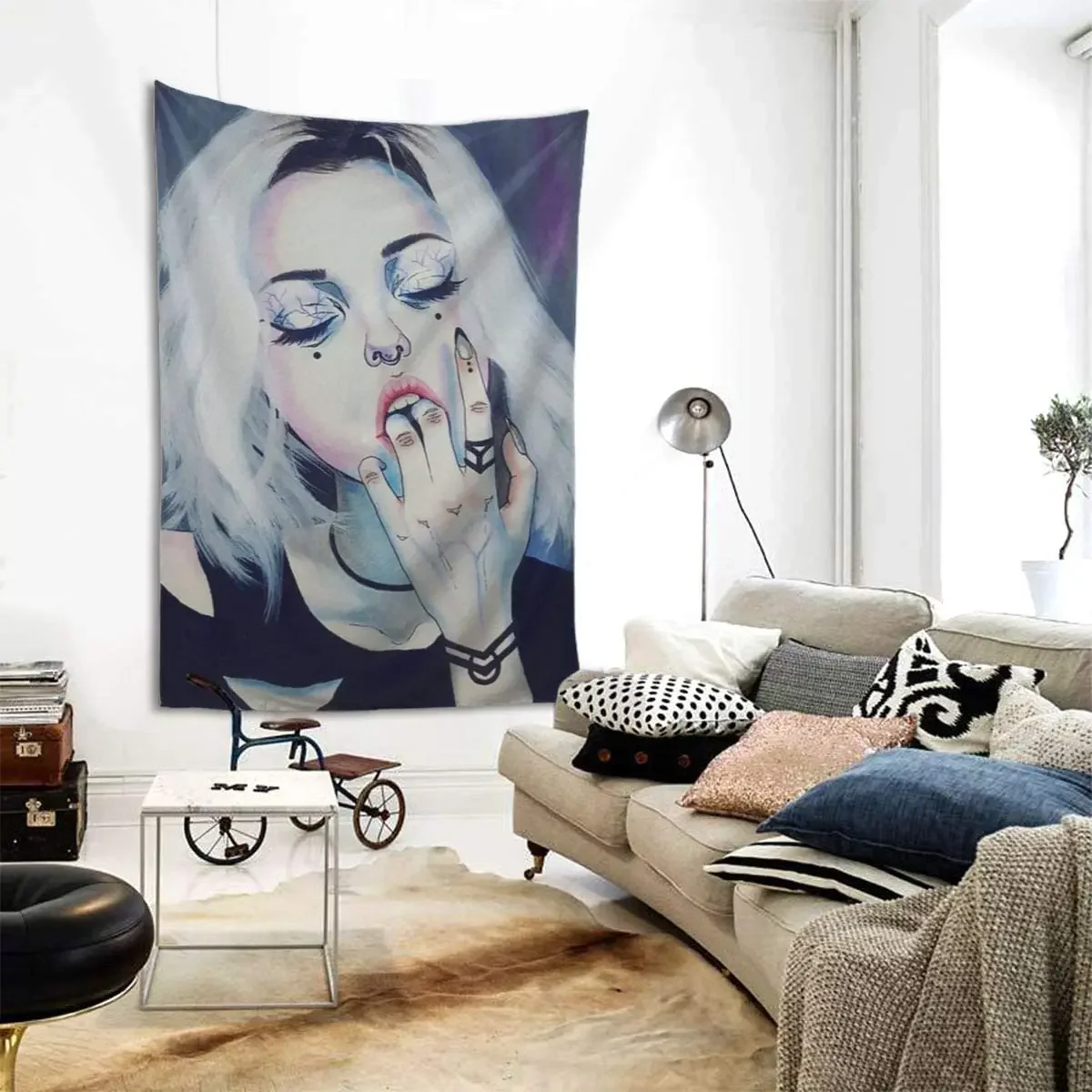 Постельное белье в стиле хиппи крутой готический гобелен для женщин и девушек