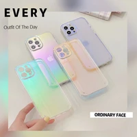 stylish matte aurora laser gradient case for iphone 13 12 11 pro max x xr xs max deluxe shockproof cover