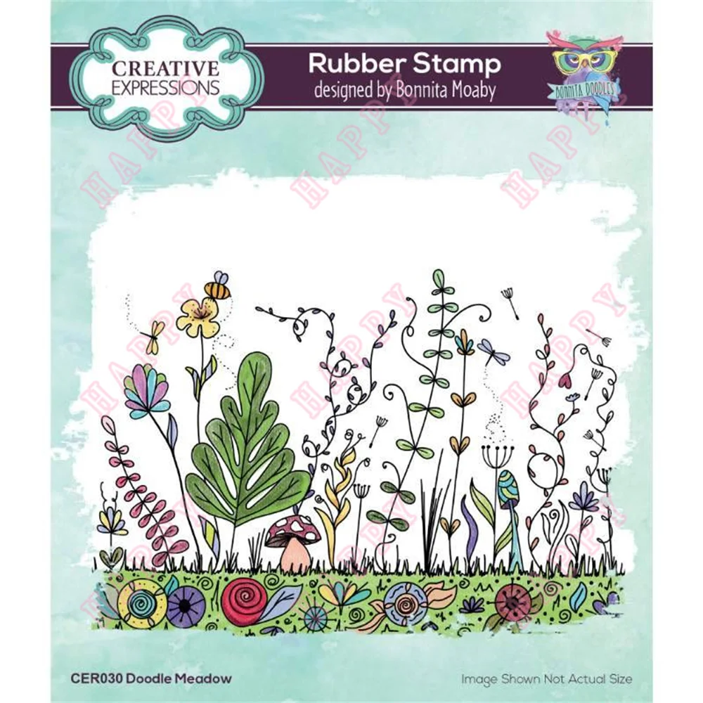 

New Doodle Meadow Stamps Scrapbook Diary Diy Decoration Paper Album Greeting Embossing Coloring Template Greeting Card Handmade