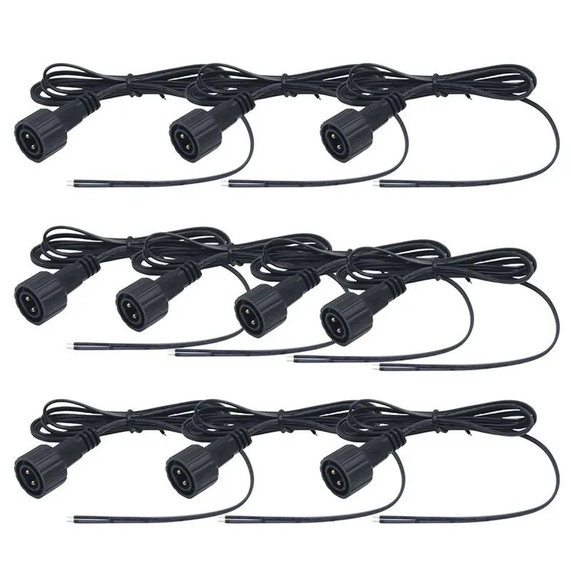 Фото ABFN-Black, 10 шт., 2-контактный разъем для светодиодов, провод 1,2 м, водонепроницаемый удлинительный кабель для солнечных пане №1