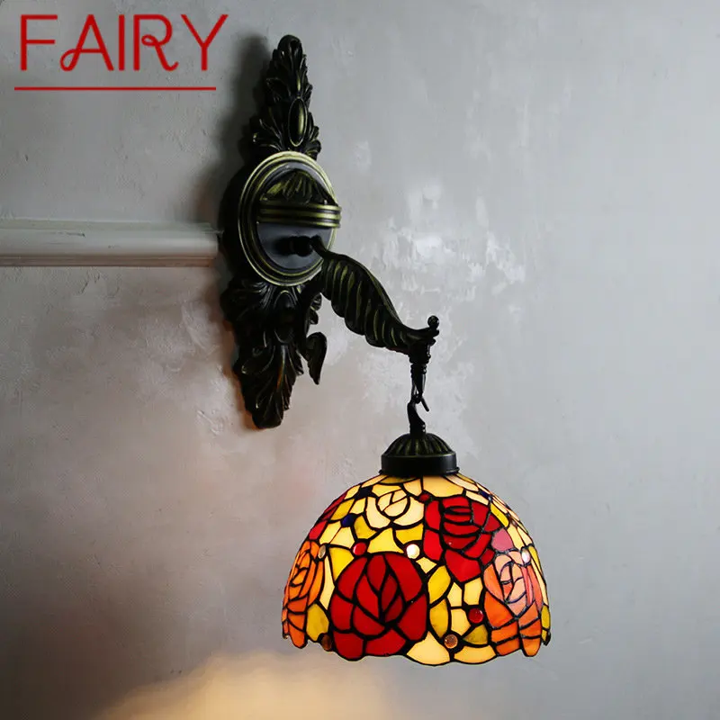 

FAIRY Tiffany Wall Lamp LED Vintage Creative Design Sconce Light for Home Living Room Hotel Corridor Decor
