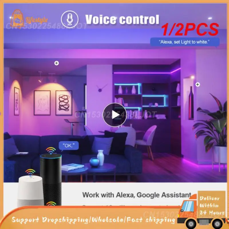 

1/2PCS Tuya Wifi/ Smart Bulb Alexa Led Lamp E27 RGB Smart Light Bulbs 110V 220V Smart Lamps For Assisatnt Smart