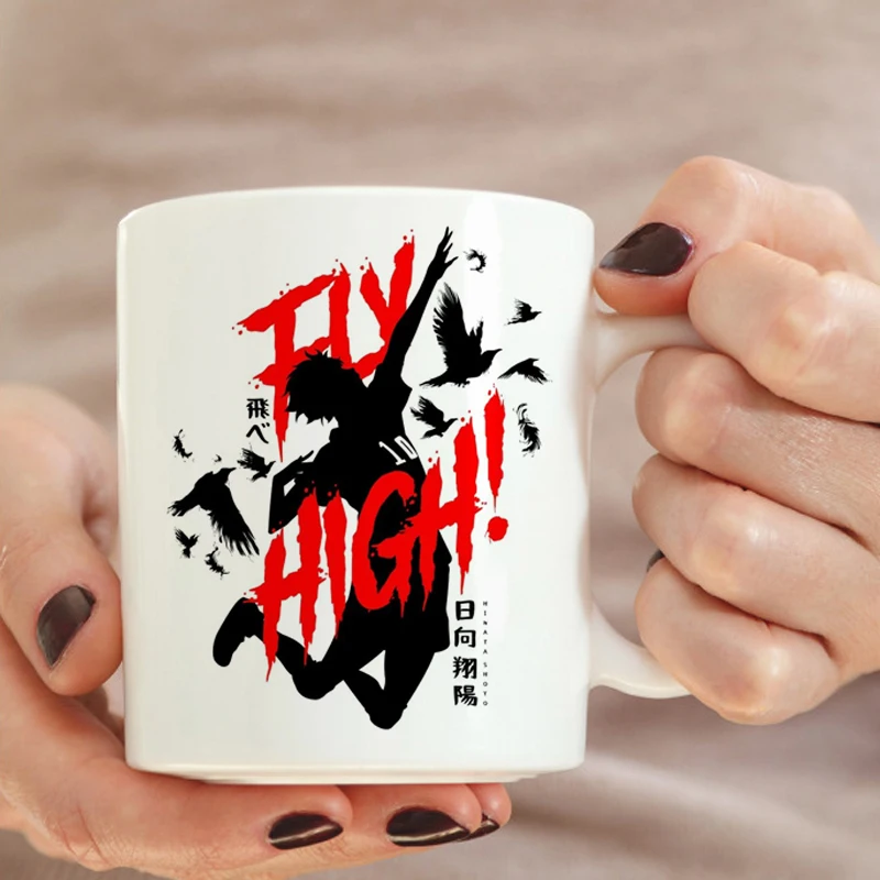 

Аниме Haikyuu! Кофейная кружка Hinata Shoyo, керамическая чашка, посуда для чая, посуда для аниме фанатов