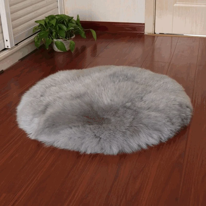 Высококачественные Сверхмягкие моющиеся блестящие шерстяные коврики 4-в-1 из