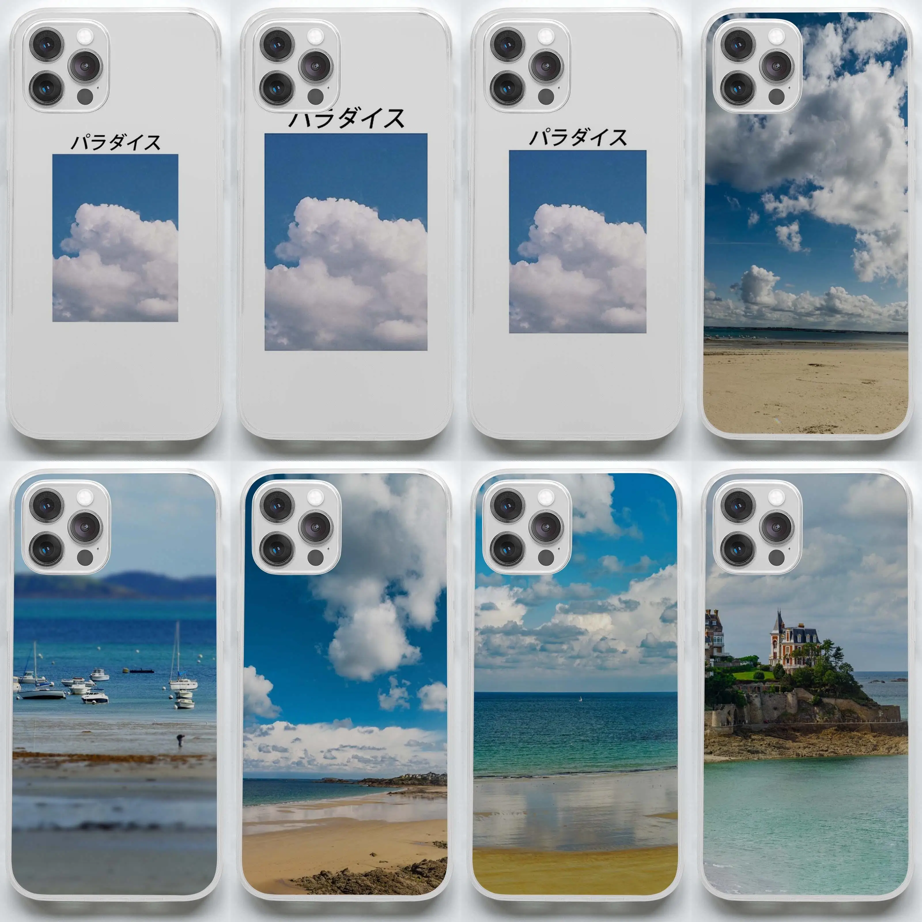 

Low Quality Clouds Paradise Soft Japanese Phone Case for iPhone X XS XR Max 11 12 13 Pro Max Mini 7 8 Plus Print Cover Dog