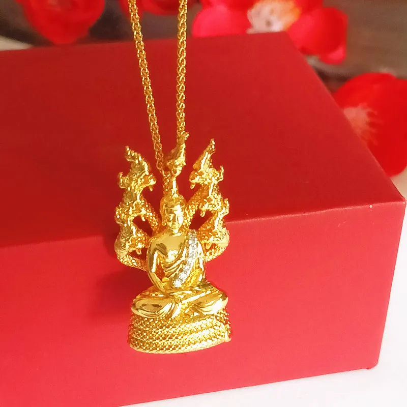 

Vintage Titanium Pendant Necklace with Religious Design