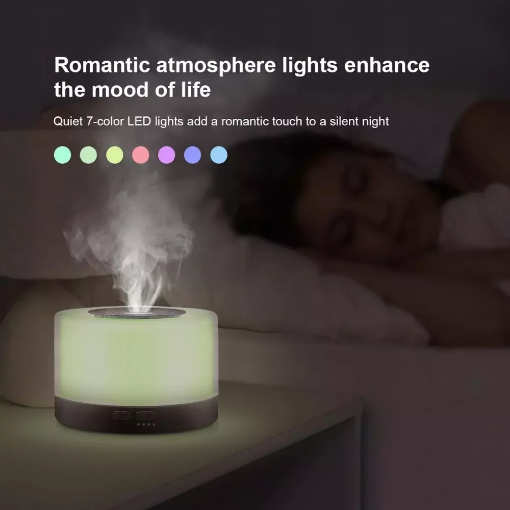 

NEW2023 500ML Aromatherapy Diffuser Xiomi Air Humidifier with LED Light Home Room Ultrasonic Cool Mist Aroma Essential Oil Diffu