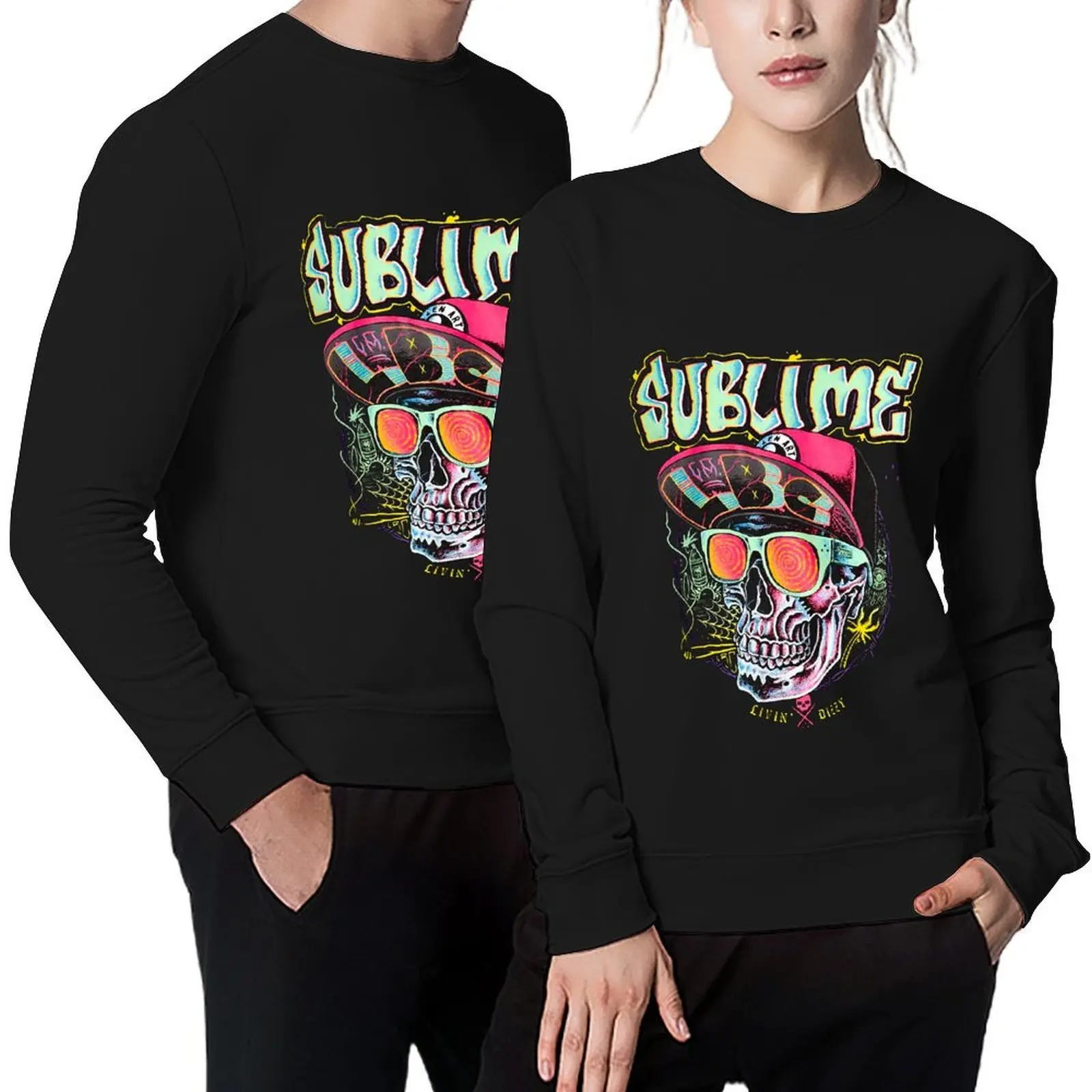 Фото Sublimes Skull LBC Забавный пуловер мужская дизайнерская одежда мужская толстовка аниме одежда осенние новинки толстовка с капюшоном №1