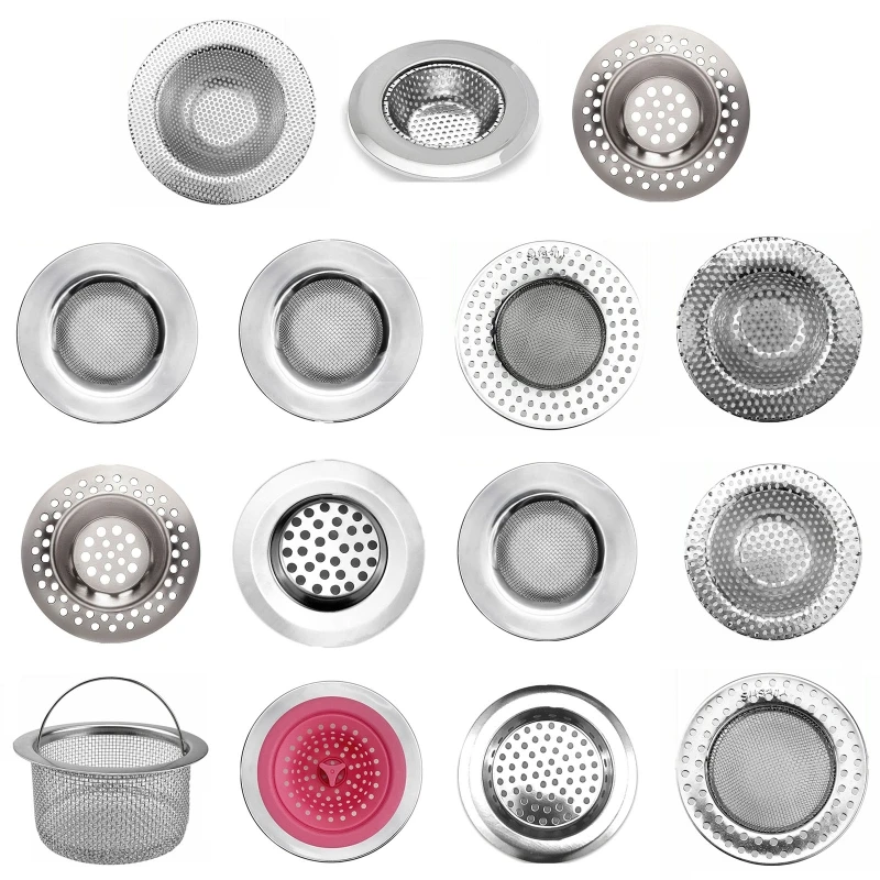 

Kitchen Water Sink Filter Stainless Steel Floor Drain Cover Shower Hair Catcher