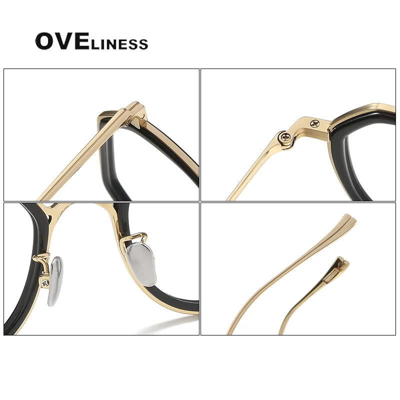 2024 ацетатная титановая оправа для очков мужчин и женщин Простые ретро