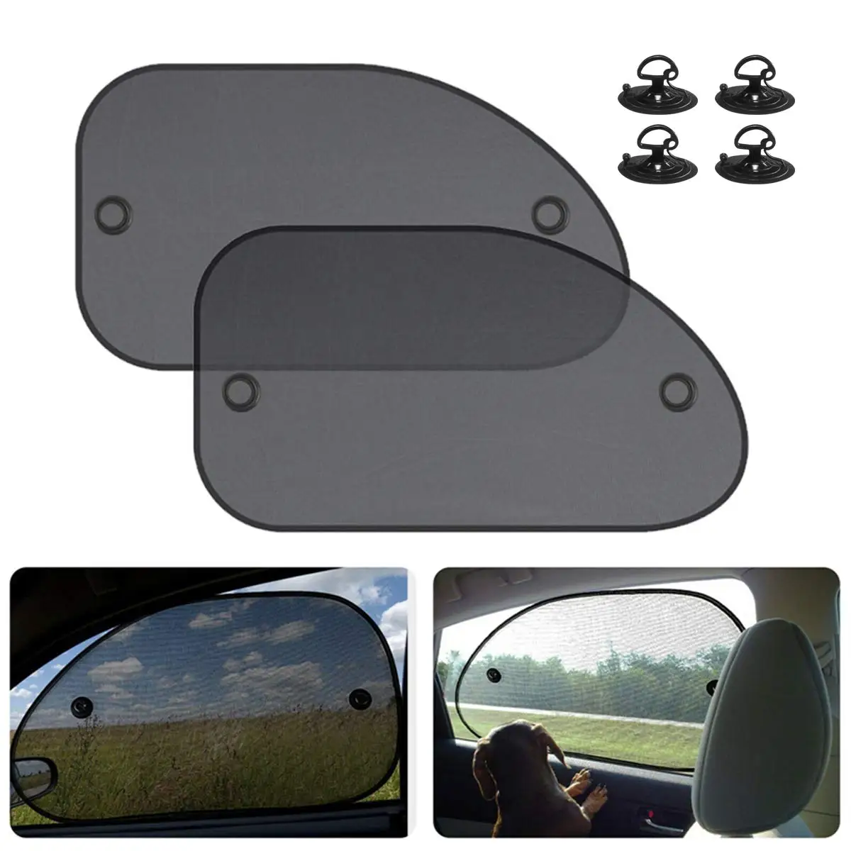 

2 Pcs Car Window Shade Cling Sunshade For Car Windows Sun Glare And UV Rays Protection For Child Side Window Car Sun Shades