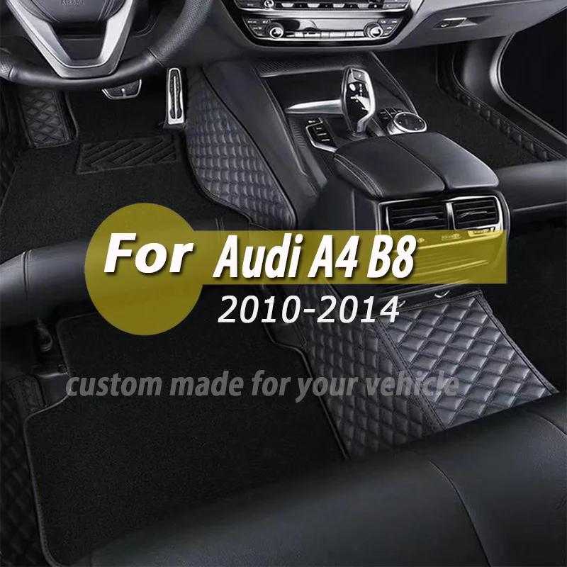 

Custom Made Leather Car Floor Mats For Audi A4 B8 2010 2011 2012 2013 2014 Interior Details Carpets Rugs Pads Accessories