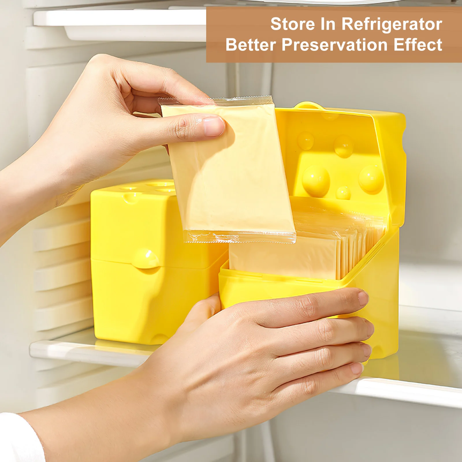 Cheese Slice Crisper Storage Containers Kitchen Refrigerator With Lid Keeper Butter Cases Refrigerators For Fridge Box Design