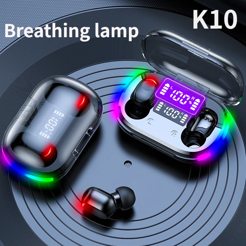 

Беспроводные наушники K10 5,3 Bluetooth наушники-вкладыши гарнитура TWS наушники-вкладыши стерео с микрофоном для спортивных игр телефонов