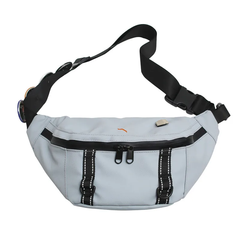 

Korean style men's chest bag sports waist bag fashion mobile phone bags male motorcycle waist sling canvas shoulder bag women