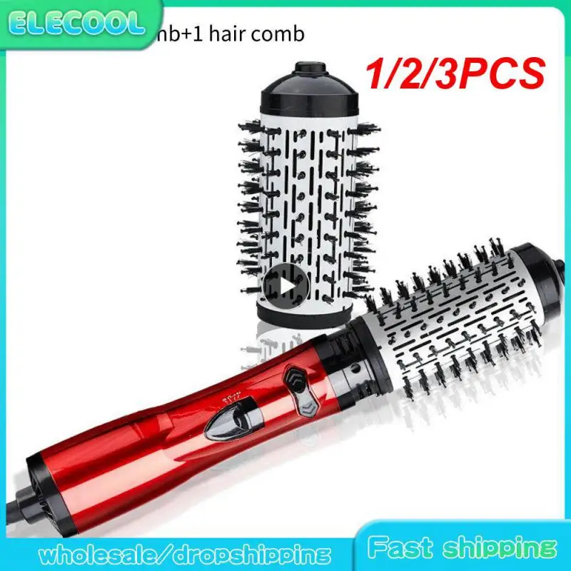 

1/2/3PCS in 1 Rotating Electric Hair Straightener Brush Hair Curler Hair Dryer Brush Hot Air Comb Negative Ion Hair Styler Comb
