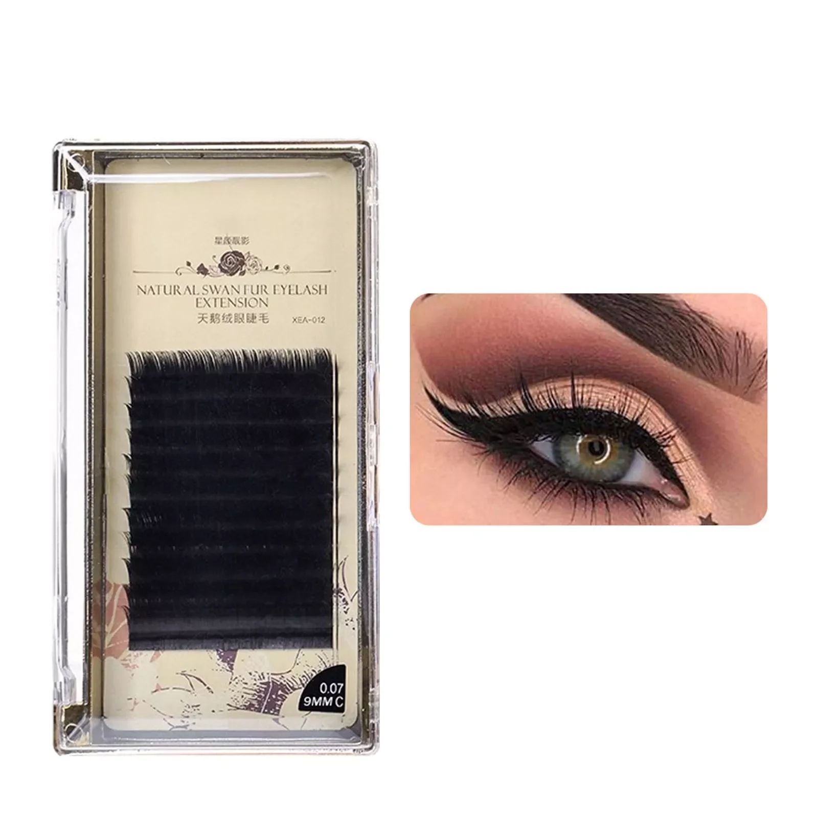 

NEW2023 False Eyelashes Liner Lashes Kit False Eyelash Natural Superfine Stem Feather Fan Fish Strip Lashes Glue