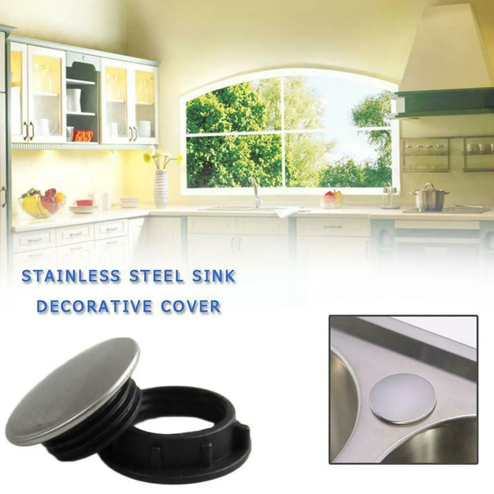 

2022 Practical Sink Tap Faucet Hole Cover Water Blanking Kitchen Anti-leakage Plug Seal Washbasin Stopper Drainage Accessor R2O5