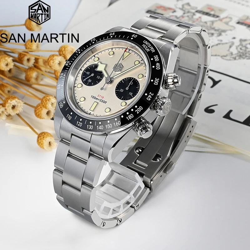 

Часы наручные San Martin мужские с сапфировым стеклом, 40 мм, 100 м