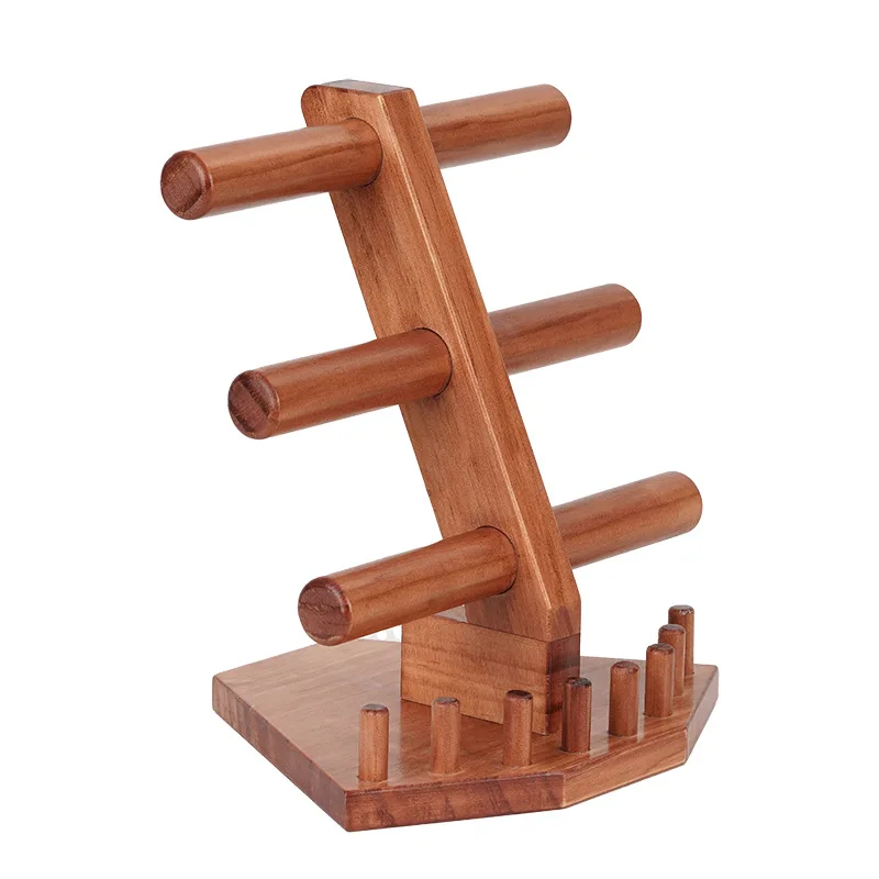 Solid wood jewelry display frame Brown necklace storage frame Ring frame Bracelet household decoration
