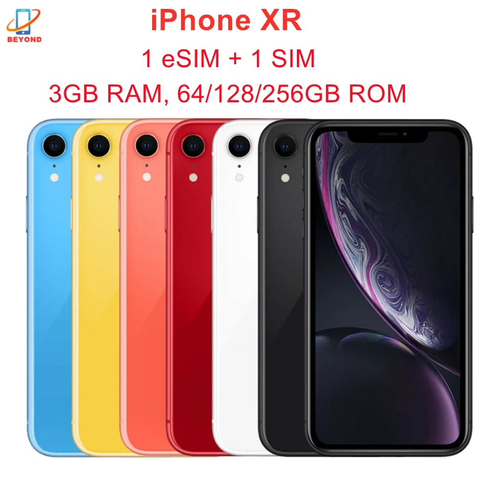 

Оригинальный Apple iPhone XR, 6,1 дюйма, ОЗУ 3 Гб ПЗУ 64 Гб/128 ГБ/256 ГБ, A12 Bionic 4G LTE, шестиядерный процессор, IOS, сканер отпечатков пальцев