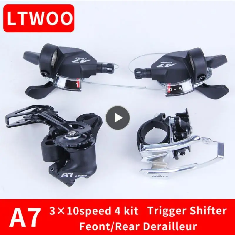 

Набор велосипедных переключателей LTWOO A7, 3*10 S, 10 скоростей, набор велосипедных групповых переключателей, рычаг переключения передач, правый боковой задний переключатель передач, черная велосипедная деталь
