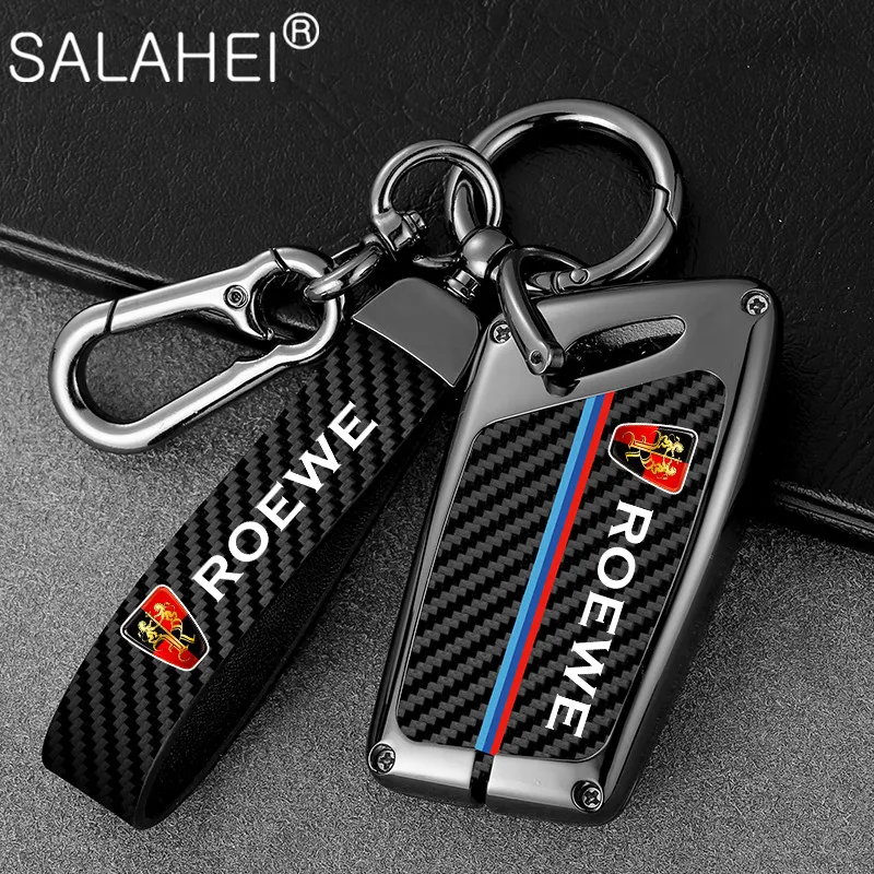 

Zinc Alloy Car Remote Key Fob Case Full Cover Protector Shell For Roewe RX5 I6 I5 RX3 RX8 ERX5 350 360 750 Keychain Accessories