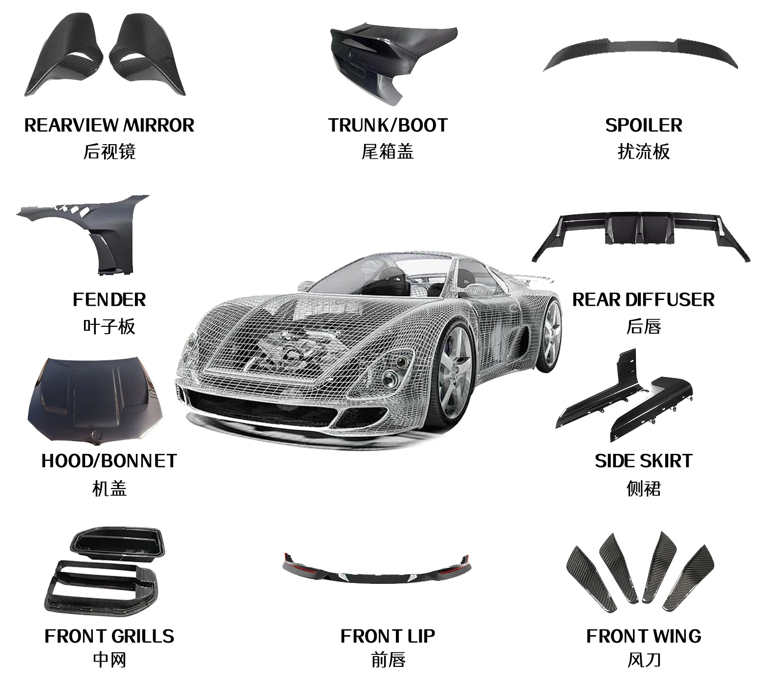 Фото Карбоновый багажник в стиле CS для BMW E92 M3 (2006-2013) CSL №5