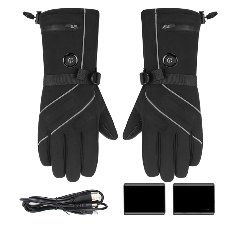 

Heating Gloves for Skiing Outdoor Riding Electric Heating Gloves Contact Screen to Keep Warm and Waterproof