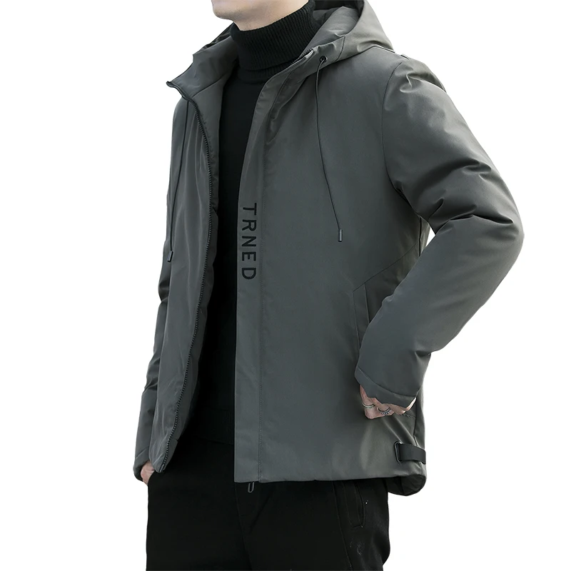 Winter Coat Men Cotton Windproof Fleece Warm Thick Jacket Parkas Coat Men Fashion Hooded Fur Collar Jacket Casual Parka Men