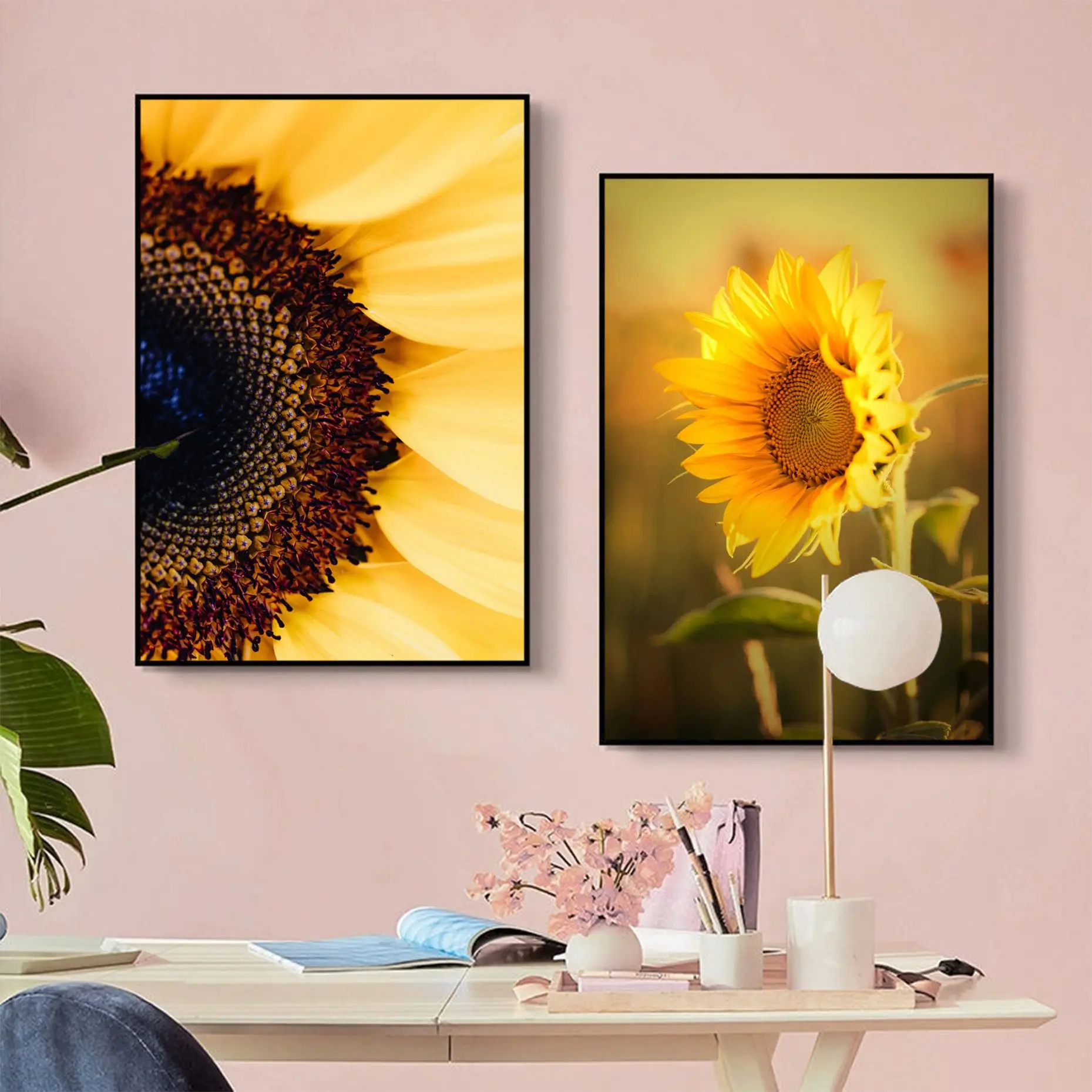 

sunflower DIY Sticky Poster Whitepaper Prints Posters Artwork Room Wall Decor