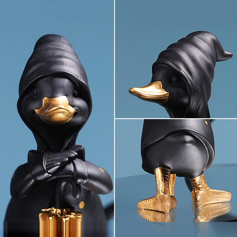 

Standing Black Duck Ornaments Modern Resin Sculptures Innovative Crafts Modern Resin Sculptures Innovative Crafts TS1