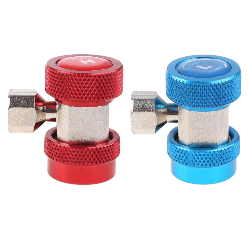 New 2Pcs R134A H / L Adapters Quick Coupling Air Conditioner Coolant Adjustable | Air-conditioning Installation