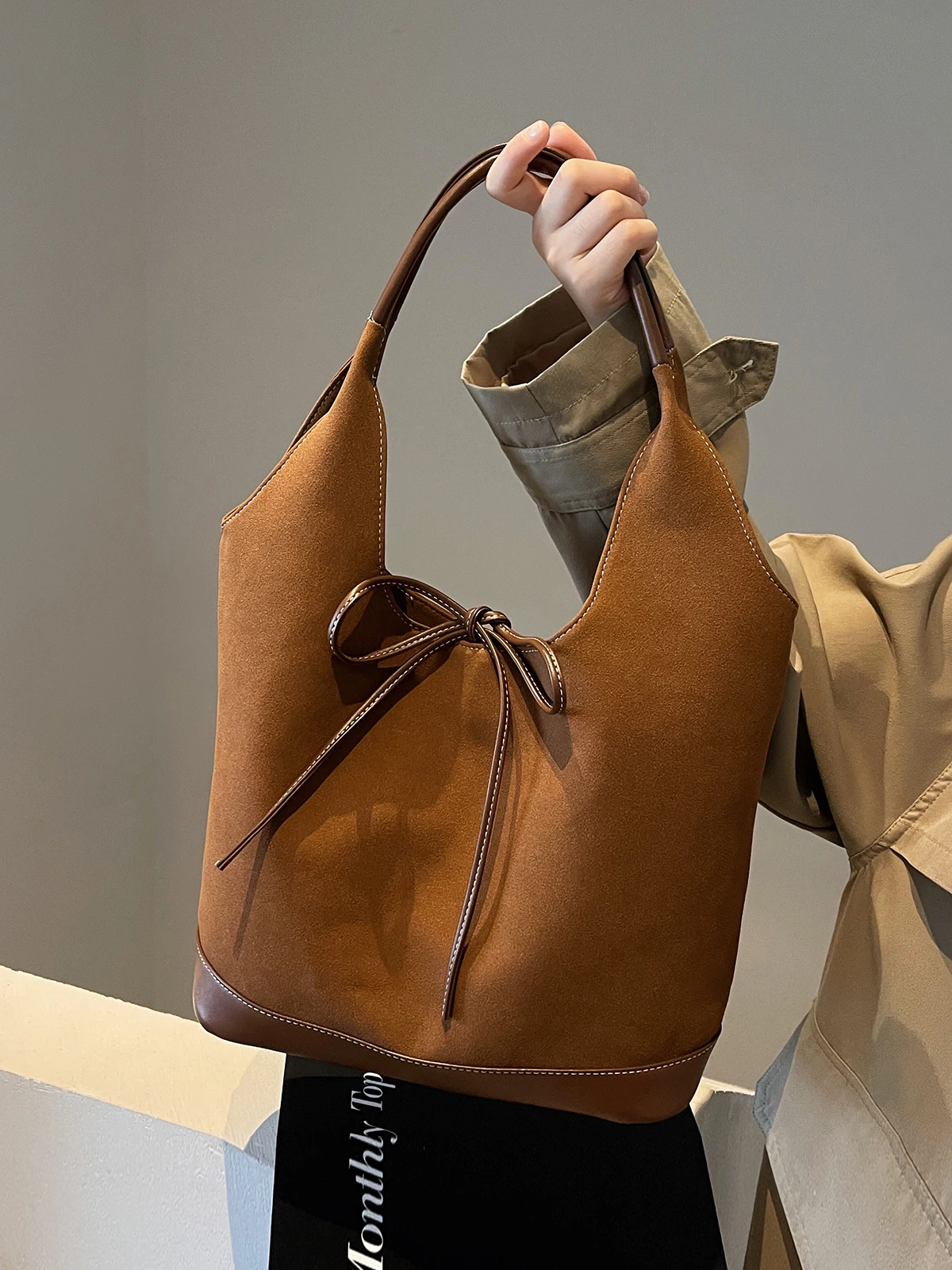 Винтажная матовая Вместительная женская сумка осенне-зимняя сумка-тоут из