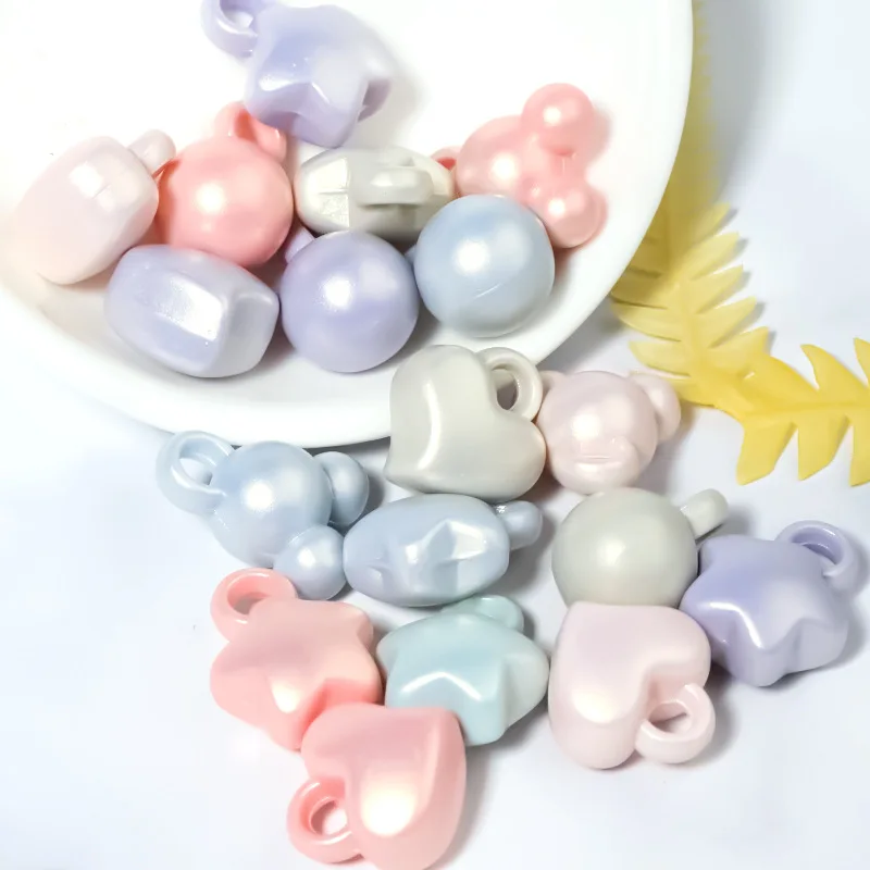 

50pcs Springtime Macaron Color Acrylic Charms Pendant Round Star Mixed Necklace Charm for DIY Jewelry Making Beaded Accessories