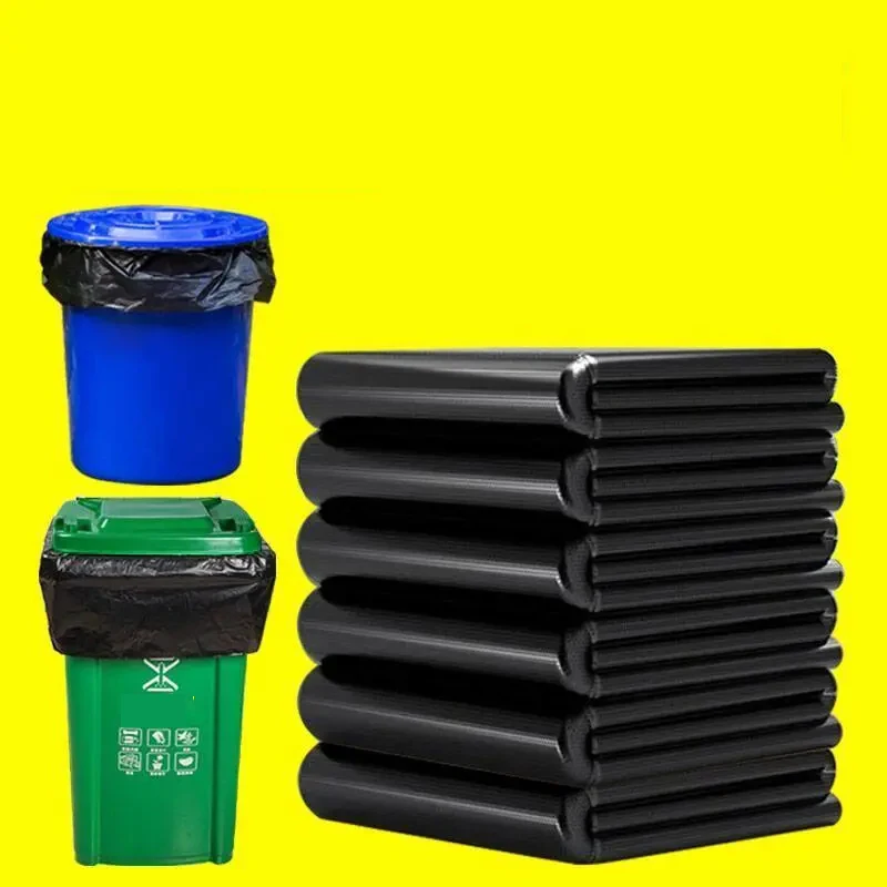 

Утолщенные коммерческие большие мешки для мусора, вместительные мешки для мусора для торгового центра, комплектации и гостиницы, с сильной нагрузкой, 50 шт.