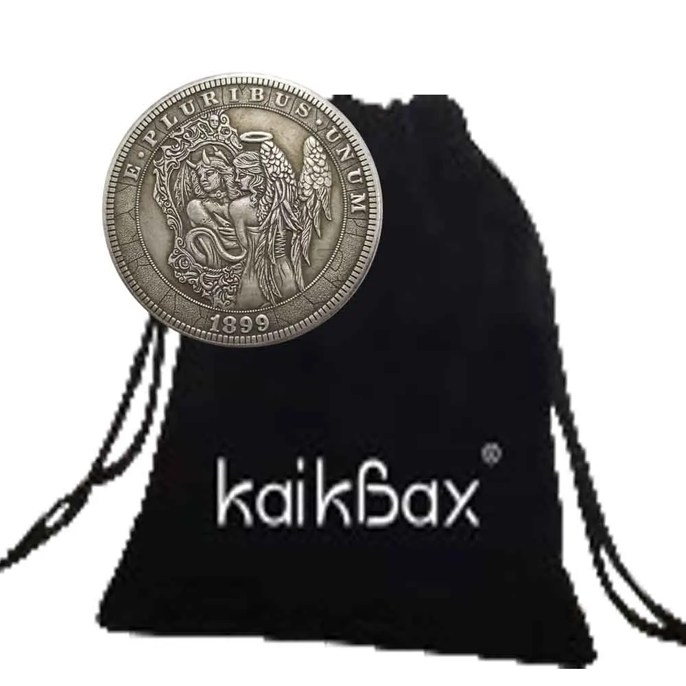 Роскошный ночной клуб Angel'Wings Хобо никелевый искусство парная монета/нам удачи